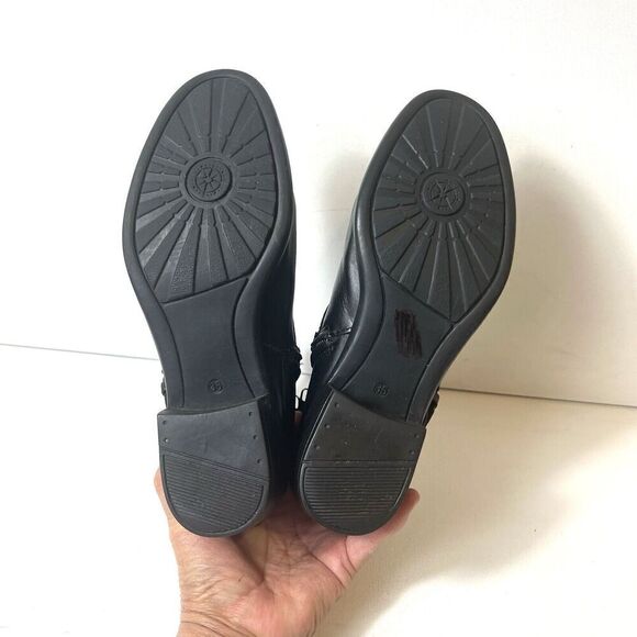 bussola Black Leather Classic Buckle Ankle Boots Booties Women’s EU 36 US 6-6.5 - Picture 12 of 13